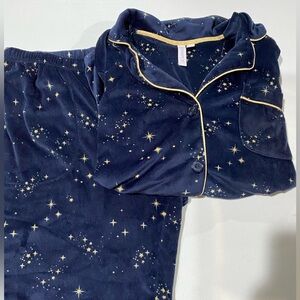 Pajama set small navy blue and yellow small
